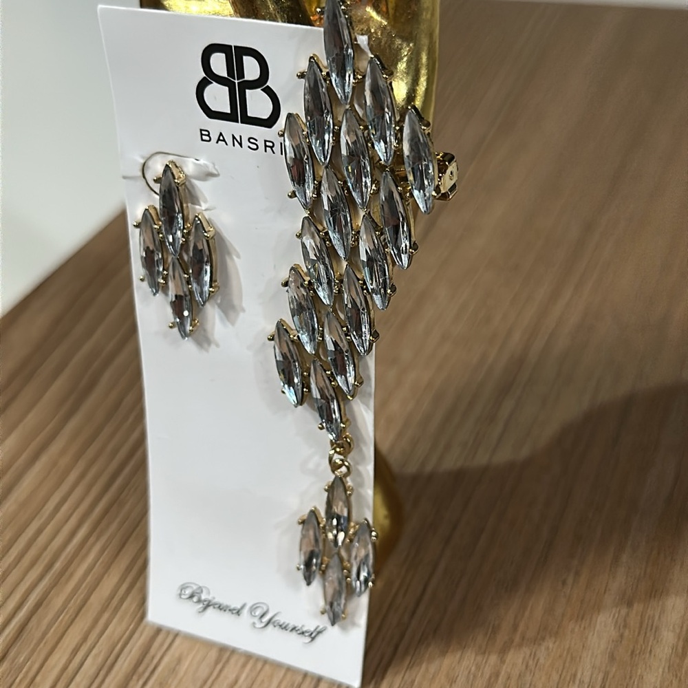 Rhinestones Ear Cuff Set - Picture 2 of 8